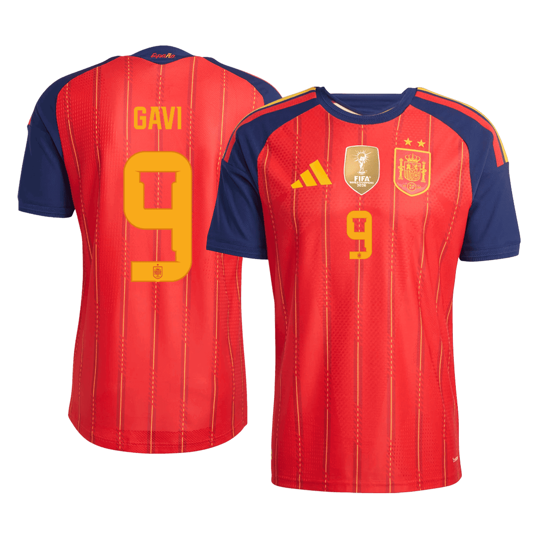 Ισπανία φανέλα Εντός Παγκόσμιο Κύπελλο 2026 GAVI #9 - Match Version Champion Edition