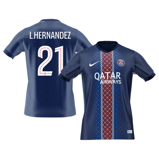 PSG φανέλα Εντός 2025/26 L.HERNANDEZ #21 - Premium