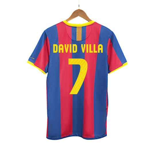 Μπαρτσελόνα Ρετρό φανέλα Εντός 2010/11 DAVID VILLA #7