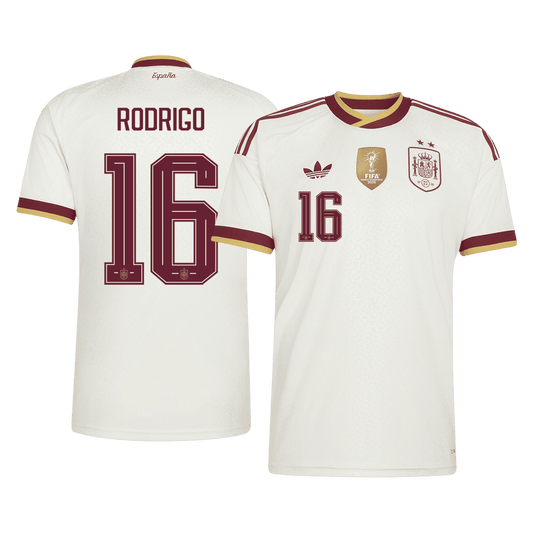 Ισπανία φανέλα Εκτός Παγκόσμιο Κύπελλο 2026 RODRIGO #16 Champion Edition