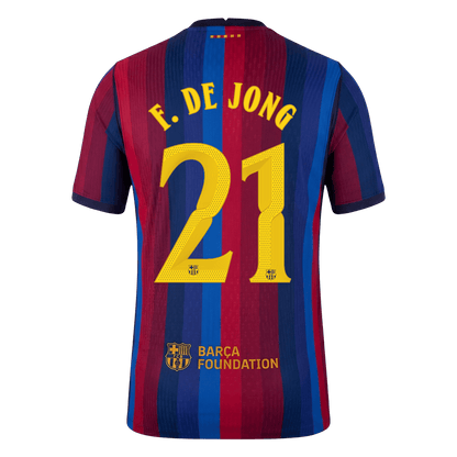 Μπαρτσελόνα φανέλα Εντός 2026/27 F. DE JONG #21 - Match Version - UCL