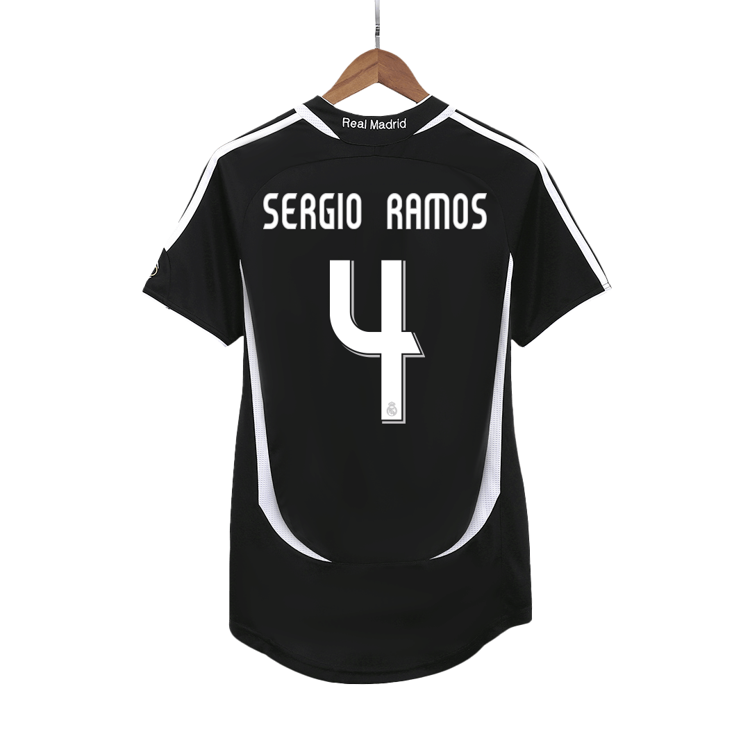 Ρεάλ Μαδρίτης Ρετρό φανέλα Εκτός 2006/07 SERGIO RAMOS #4