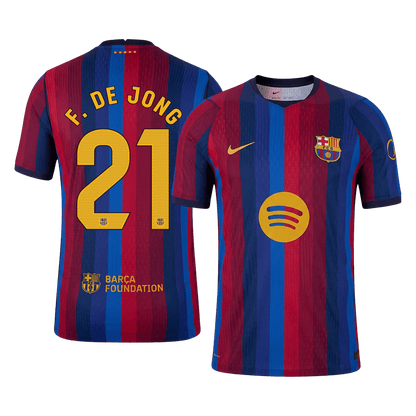 Μπαρτσελόνα φανέλα Εντός 2026/27 F. DE JONG #21 - Match Version