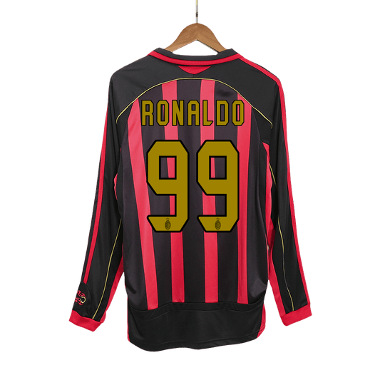 Μίλαν Ρετρό φανέλα μακρυμάνικη Εντός 2006/07 RONALDO #99