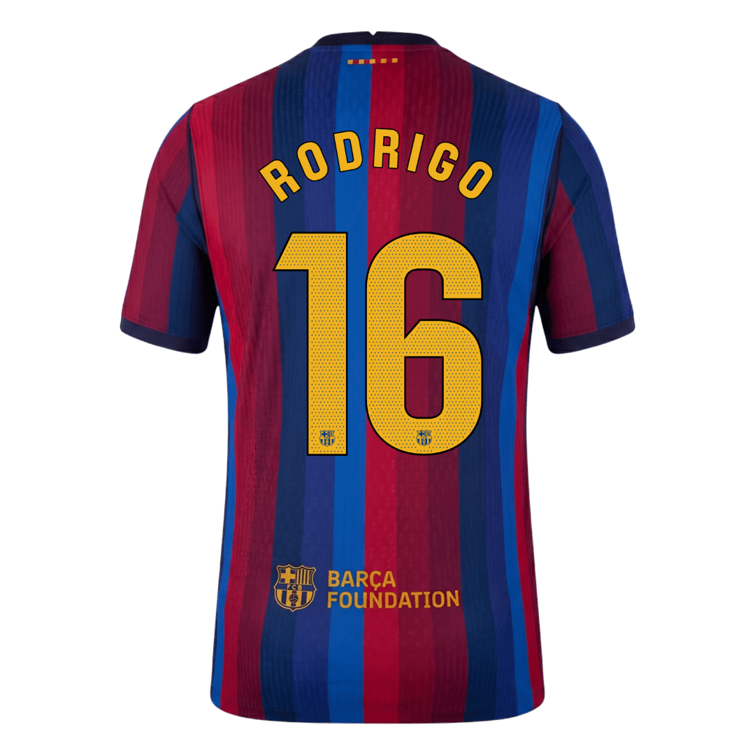 Μπαρτσελόνα φανέλα Εντός 2026/27 RODRIGO #16 - Αγωνιστική Έκδοση