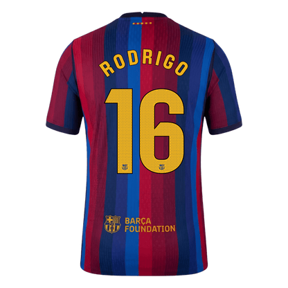 Μπαρτσελόνα φανέλα Εντός 2026/27 RODRIGO #16 - Αγωνιστική Έκδοση