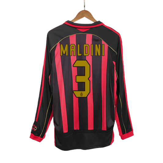 Μίλαν Ρετρό φανέλα μακρυμάνικη Εντός 2006/07 MALDINI #3