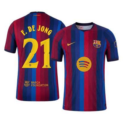 Μπαρτσελόνα φανέλα Εντός 2026/27 F. DE JONG #21 - Match Version - UCL