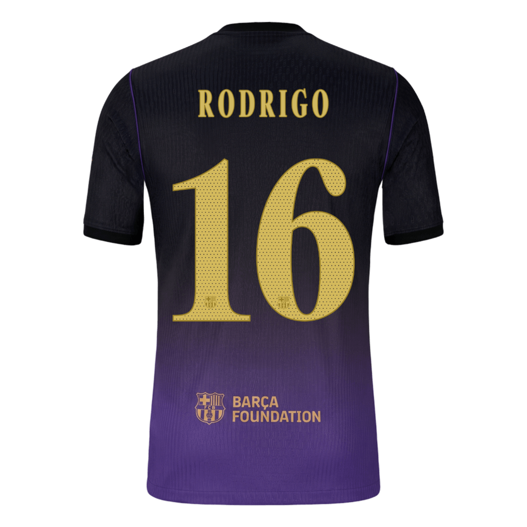 Μπαρτσελόνα φανέλα Εκτός 2026/27 RODRIGO #16 - Αγωνιστική Έκδοση - UCL