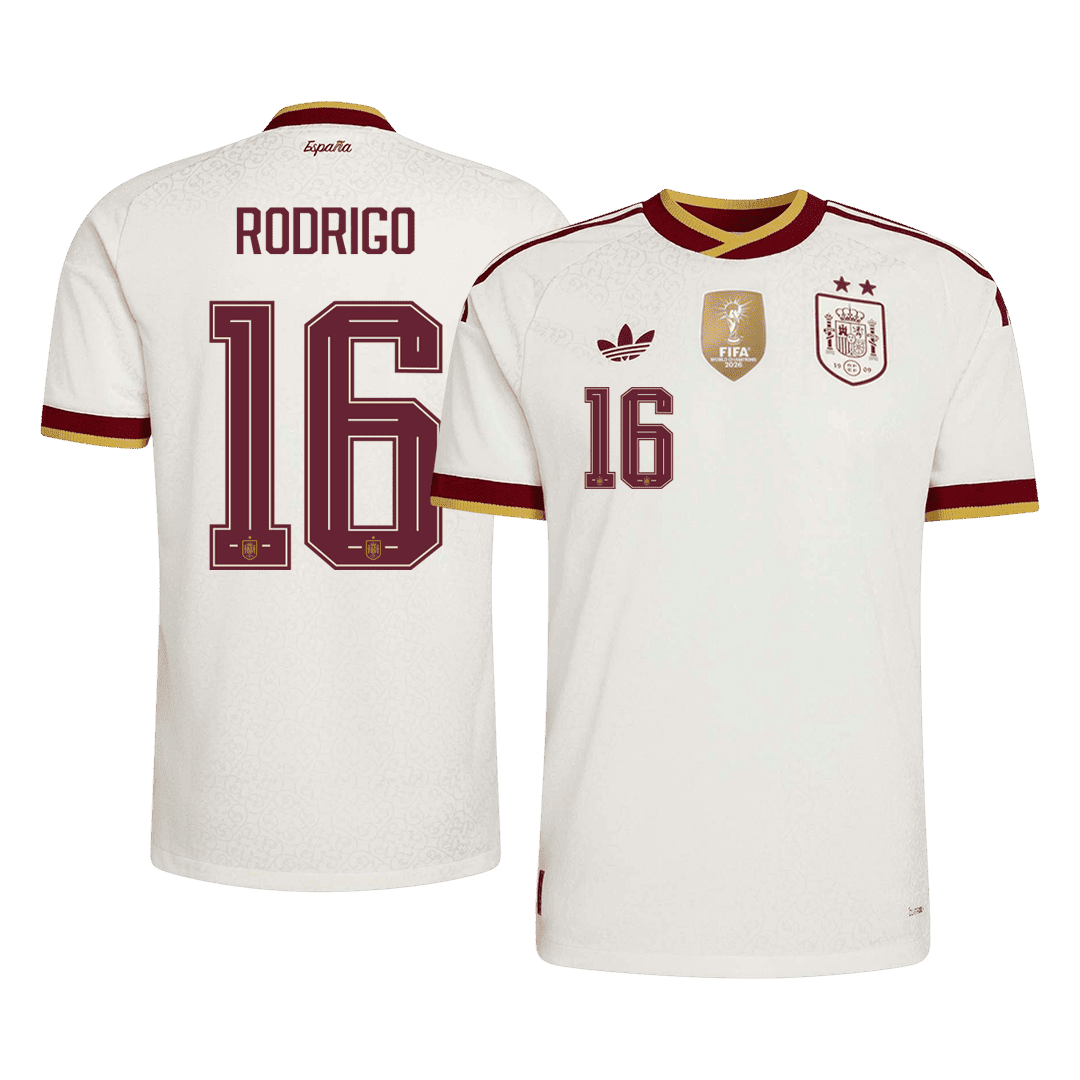 Ισπανία φανέλα Εκτός Παγκόσμιο Κύπελλο 2026 RODRIGO #16 - Match Version Champion Edition