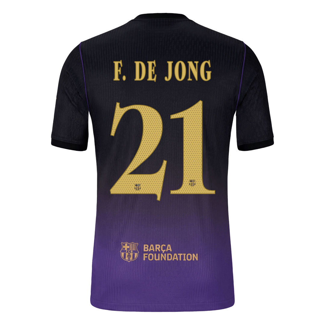 Μπαρτσελόνα φανέλα Εκτός 2026/27 F. DE JONG #21 - Match Version - UCL