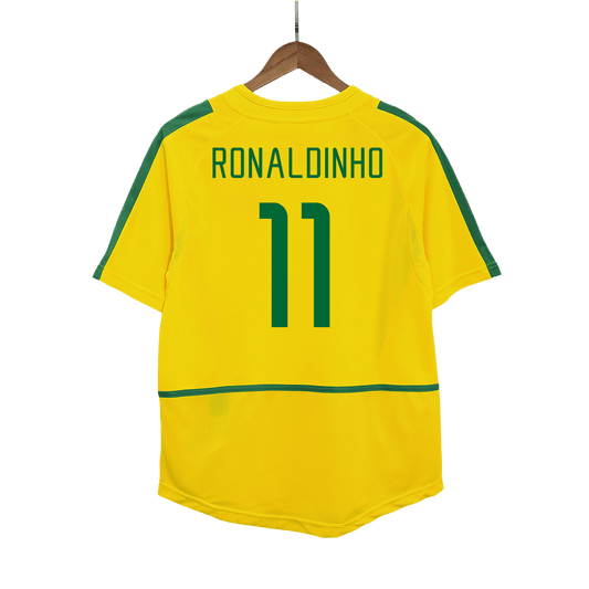 Βραζιλία Ρετρό φανέλα Εντός 2002/03 RONALDINHO #11