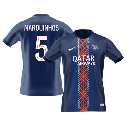 PSG φανέλα Εντός 2025/26 MARQUINHOS #5 - Ανώτερη Ποιότητα
