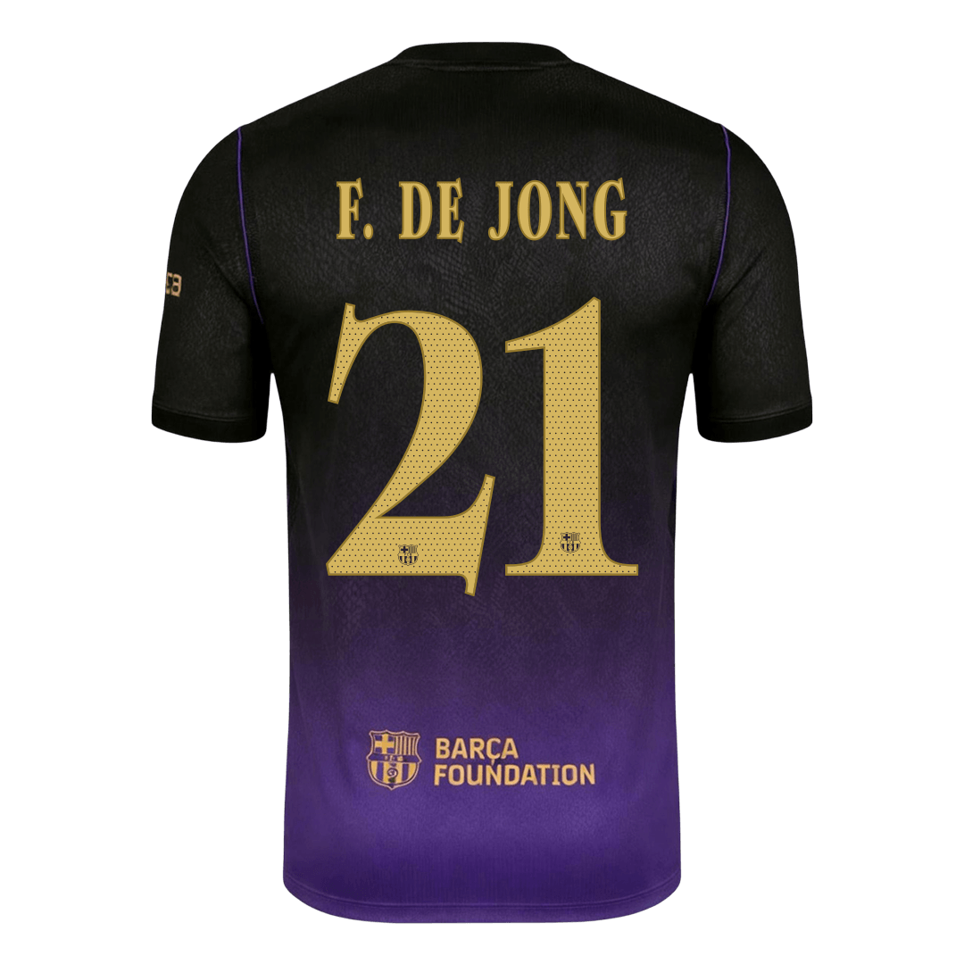 Μπαρτσελόνα φανέλα Εκτός 2026/27 F. DE JONG #21 - UCL