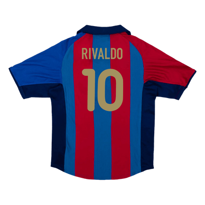 Μπαρτσελόνα Ρετρό φανέλα Εντός 2001/02 RIVALDO #10