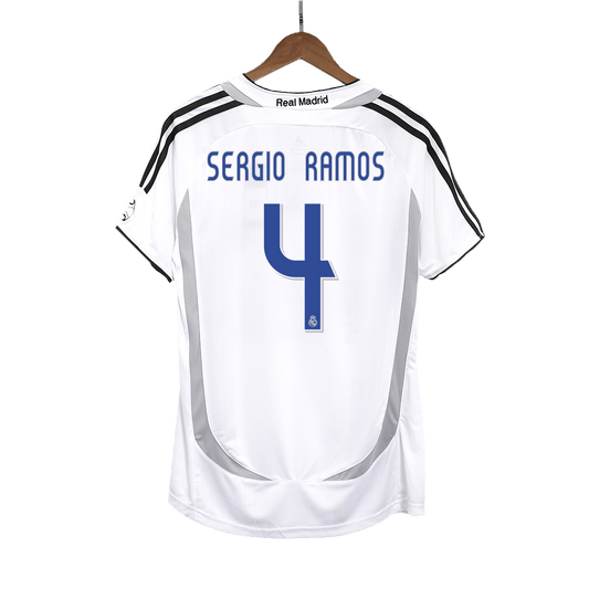 Ρεάλ Μαδρίτης Ρετρό φανέλα Εντός 2006/07 SERGIO RAMOS #4